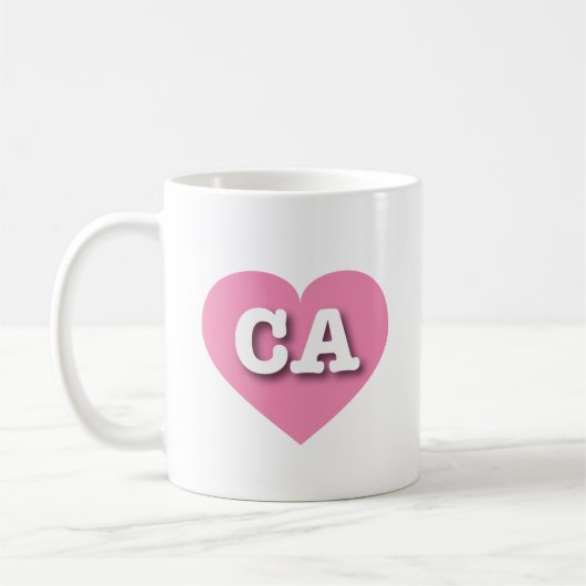 California Pink Heart - Ik hou van CA Koffiemok (Links)
