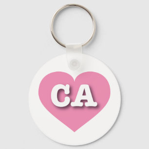 California Pink Heart - Ik hou van CA Sleutelhanger