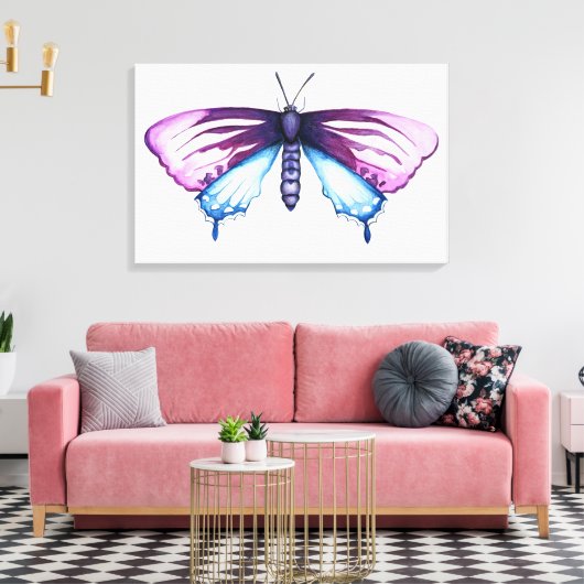 California pipevine swallowtail butterfly canvas afdruk (Insitu (Woonkamer))