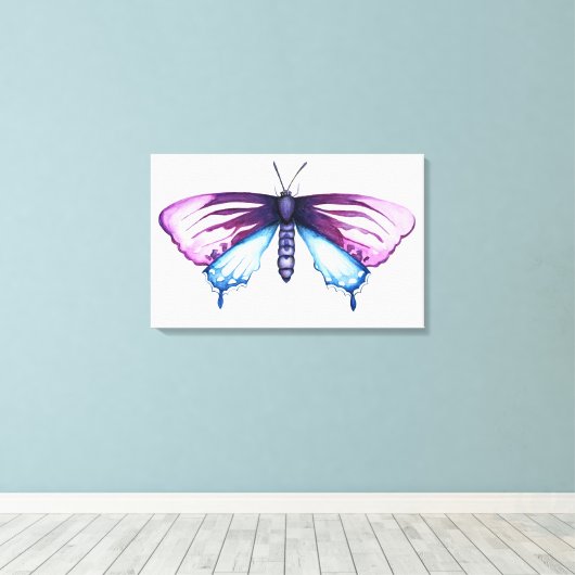 California pipevine swallowtail butterfly canvas afdruk (Insitu (Houten vloer))