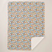 California Poppies Art Nouveau Sherpa Deken (Voorkant)