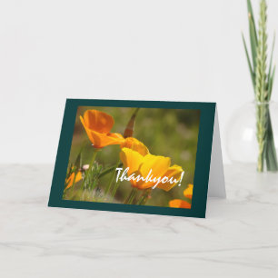 California Poppies Bedankt! Kaart