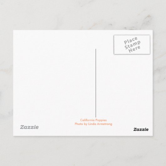 California Poppies Briefkaart (Achterkant)