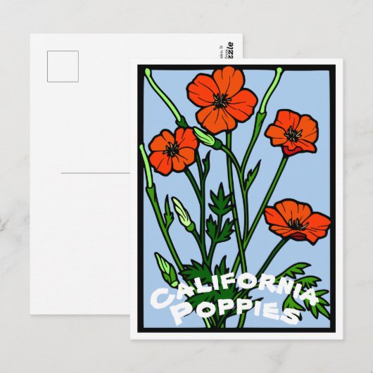 California Poppies  Briefkaart (Voorkant / Achterkant)