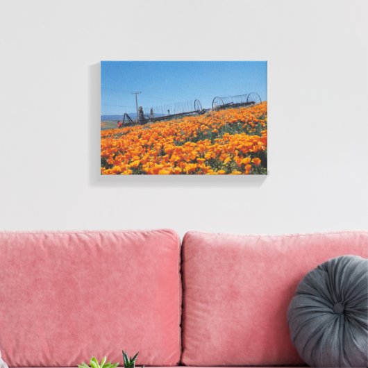 California Poppies Canvas Afdruk (Insitu (Woonkamer))