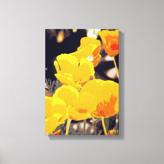 California Poppies Digital Art Canvas Afdrukken (Voorkant)