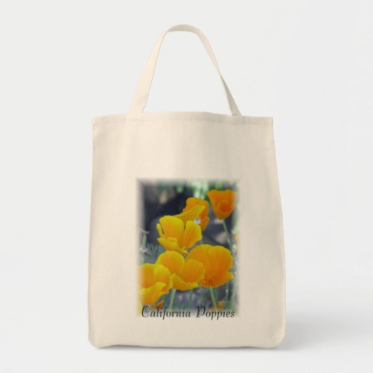 California Poppies Eco-Friendly Grocery Bag Tote Bag (Voorkant)