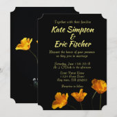 California Poppies Huwelijksuitnodiging Kaart (Voorkant / Achterkant)