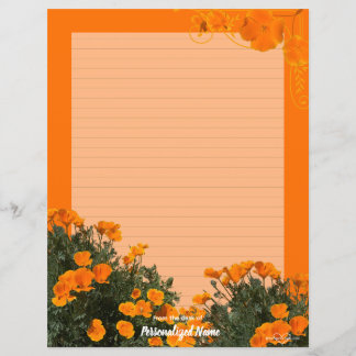 California Poppies Lined