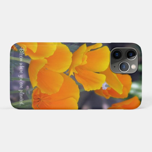  California Poppies met Citaat Case-Mate iPhone Case (Achterkant (horizontaal))