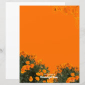 California Poppies Ongevoerd Papieren Blad (Voorkant / Achterkant)