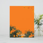 California Poppies Ongevoerd Papieren Blad (Staand voorkant)