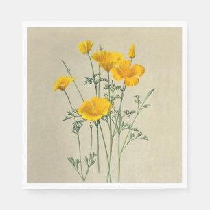 California Poppies Paper Napkins Servet