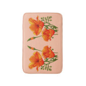 California poppies print badmat (Voorkant Verticaal)