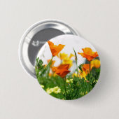 California Poppies Ronde Button 5,7 Cm (Voorkant /achterkant)
