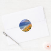 California Poppies Ronde Sticker (Envelop)