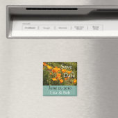 California Poppies Save the Date Magnet (Insitu (Vaatwasser))