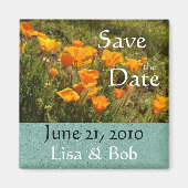 California Poppies Save the Date Magnet (Voorkant)