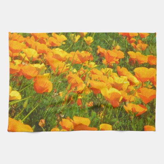 California Poppies Theedoek (Horizontaal)