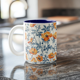 California Poppies Tweekleurige Koffiemok