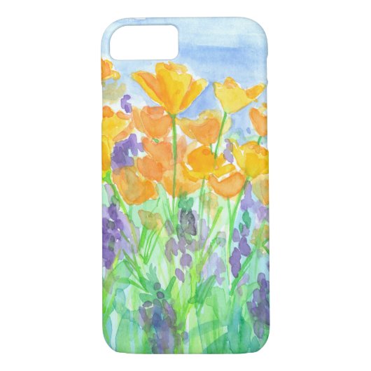 California Poppies Waterverf Case-Mate iPhone Case (Achterkant)