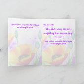 California Poppies Waterverf Tunt Moederdag Kaart (Binnen)