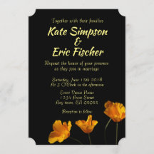 California Poppies Wedding Invitation