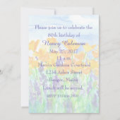 California Poppy 80th Birthday Party-uitnodiging Kaart (Achterkant)