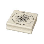 California Poppy | Aangepast naam en retouradres Rubberstempel (Stempel)