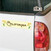 California Poppy Art Deco Bumpersticker (Op Truck)