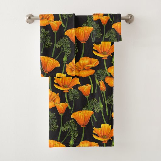 California poppy bad handdoek (Insitu)