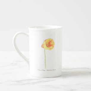 California Poppy Bone China Mok