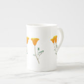 California Poppy Bone China Mok (Voorkant rechts)