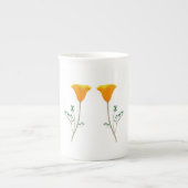 California Poppy Bone China Mok (Voorkant)