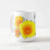 California Poppy Bouquet (geen tekst) Mok (Voorkant links)