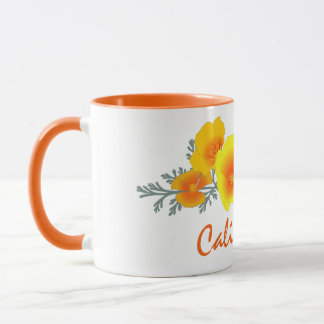 California Poppy Bouquet met California Text Mok