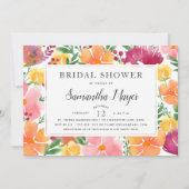 California Poppy Bridal Shower Invitation Kaart (Voorkant)