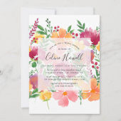 California Poppy Bridal Shower Invitation Kaart (Voorkant)