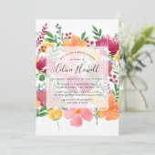 California Poppy Bridal Shower Invitation Kaart (Staand voorkant)