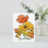 California Poppy Briefkaart (Staand voorkant)
