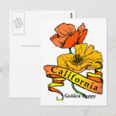 California Poppy Briefkaart (Voorkant / Achterkant)
