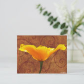 California Poppy Briefkaart (Staand voorkant)