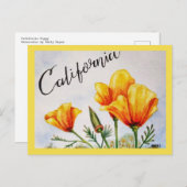 California Poppy Briefkaart (Voorkant / Achterkant)