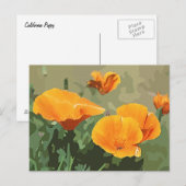 California Poppy Briefkaart (Voorkant / Achterkant)