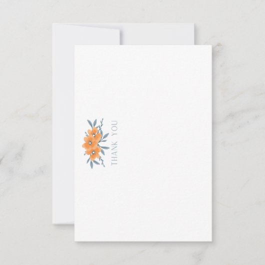 California Poppy Bruidscadeau Plat Bedankkaart (Voorkant)