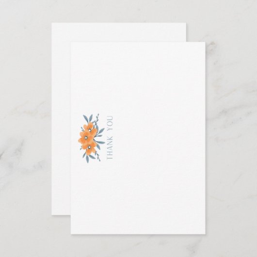 California Poppy Bruidscadeau Plat Bedankkaart (Voorkant / Achterkant)