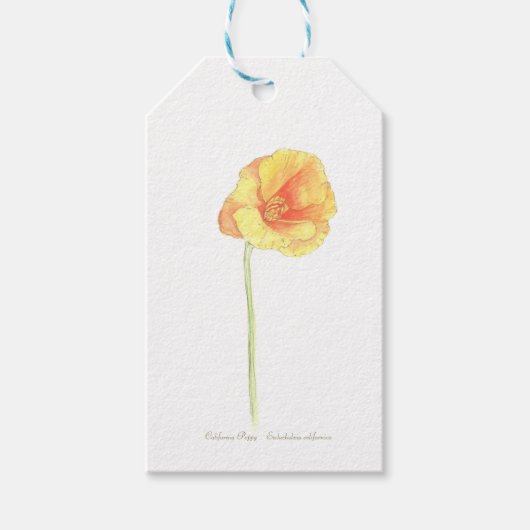 California Poppy Cadeaulabel (Voorkant)