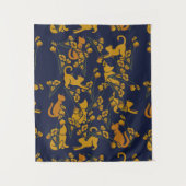 California Poppy Cats Wandkleed (Voorkant)