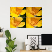 California Poppy Collage Poster (Thuiskantoor)