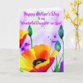 California Poppy Daughter-in-Law Moederdag Kaart (Gele Bloem)